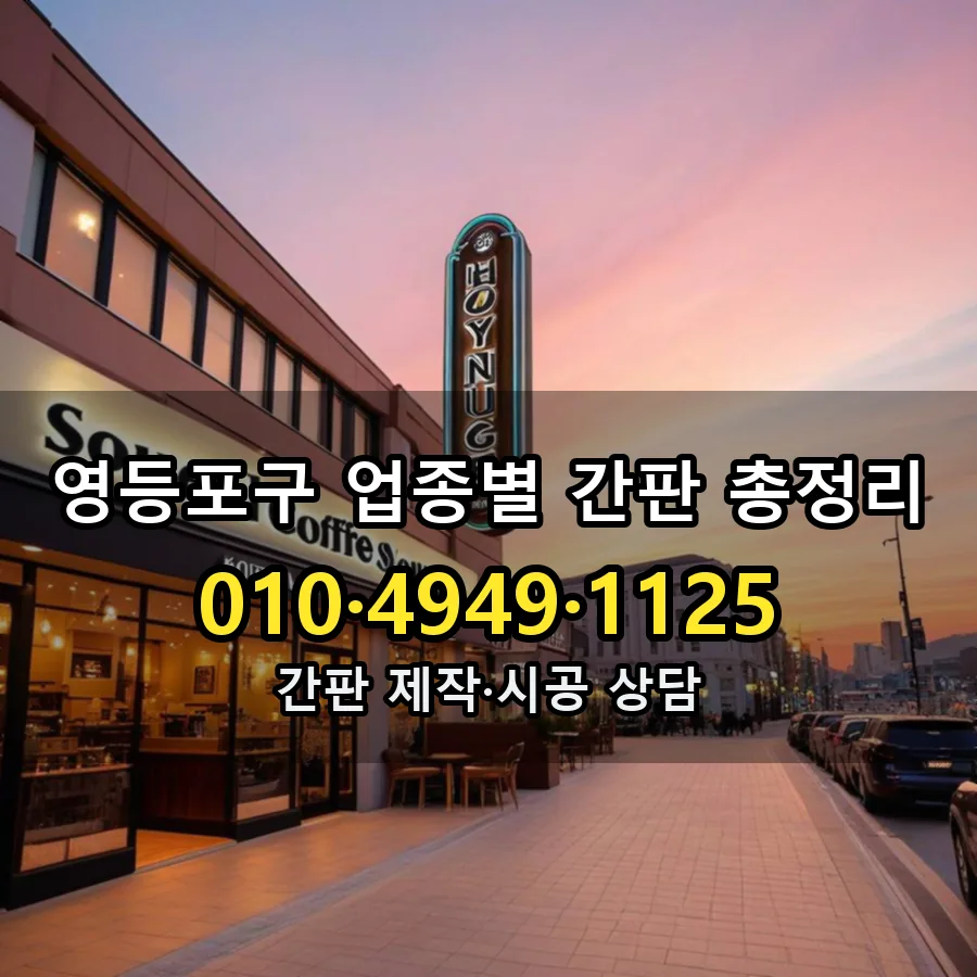 업종별 간판 총정리 시공 사진